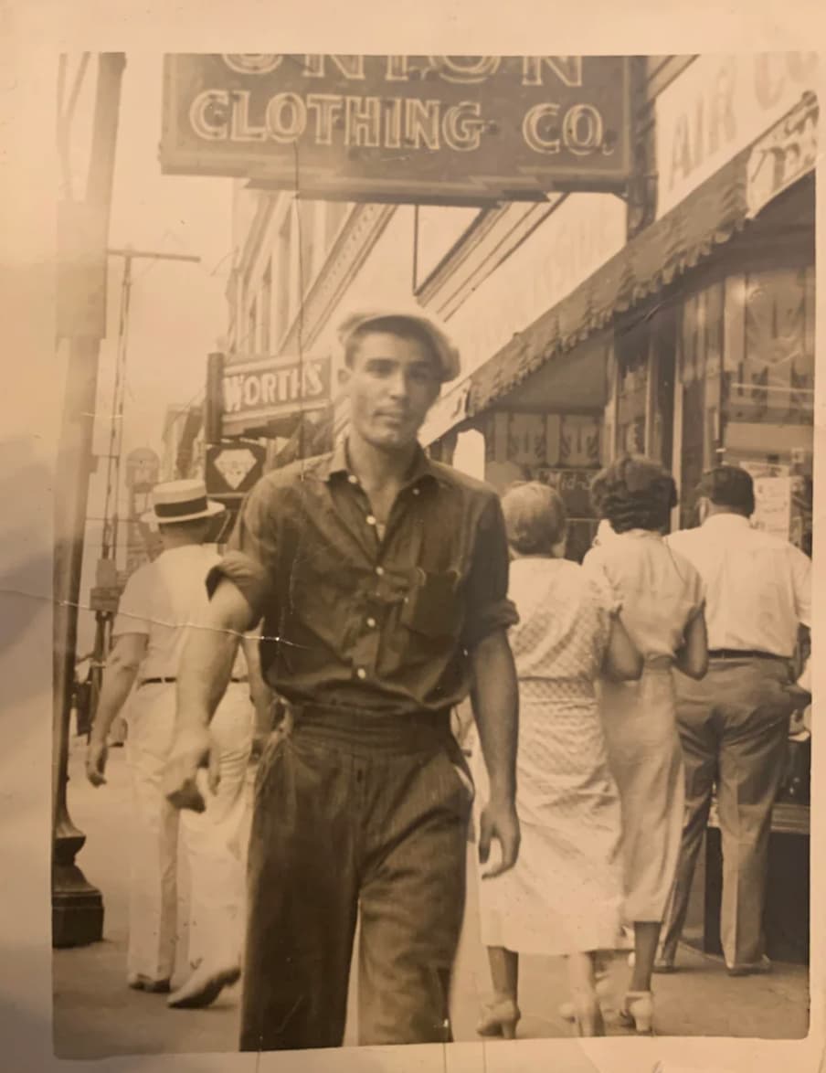“My Grandpa in the 30s looking cooler than I could ever hope to be.”